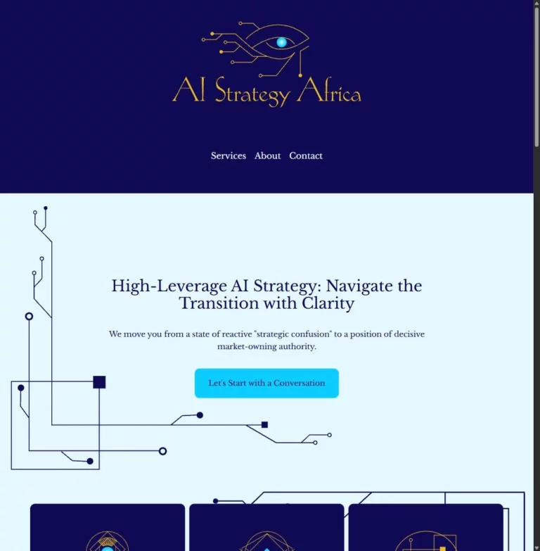 AI Strategy Africa website homepage