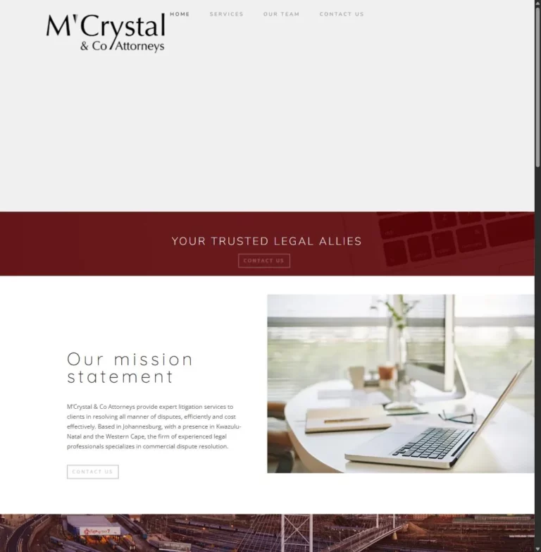 M'Crystal & Co Attorneys law firm website homepage
